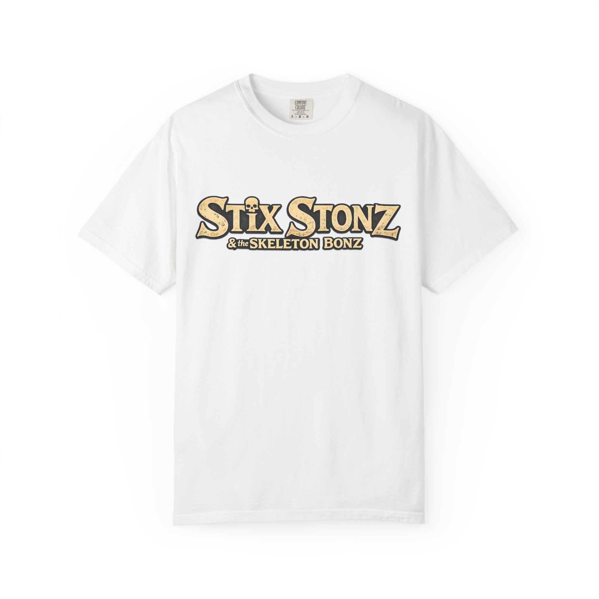 Stix Stonz & Skeleton Bonz Band Logo T-Shirt — Rockin' Party Vibe
