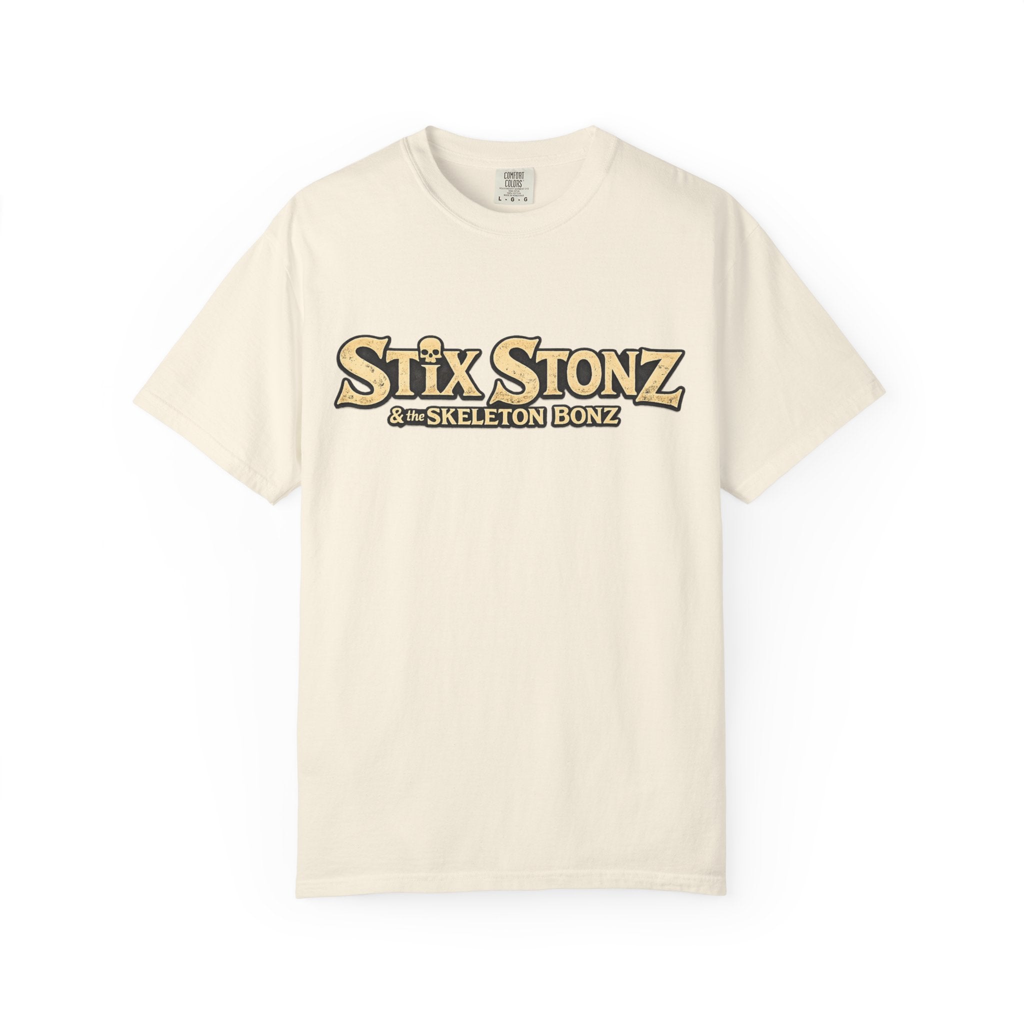Stix Stonz & Skeleton Bonz Band Logo T-Shirt — Rockin' Party Vibe