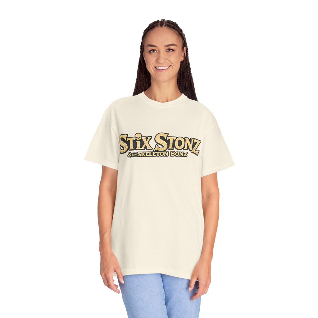Stix Stonz & Skeleton Bonz Band Logo T-Shirt — Rockin' Party Vibe