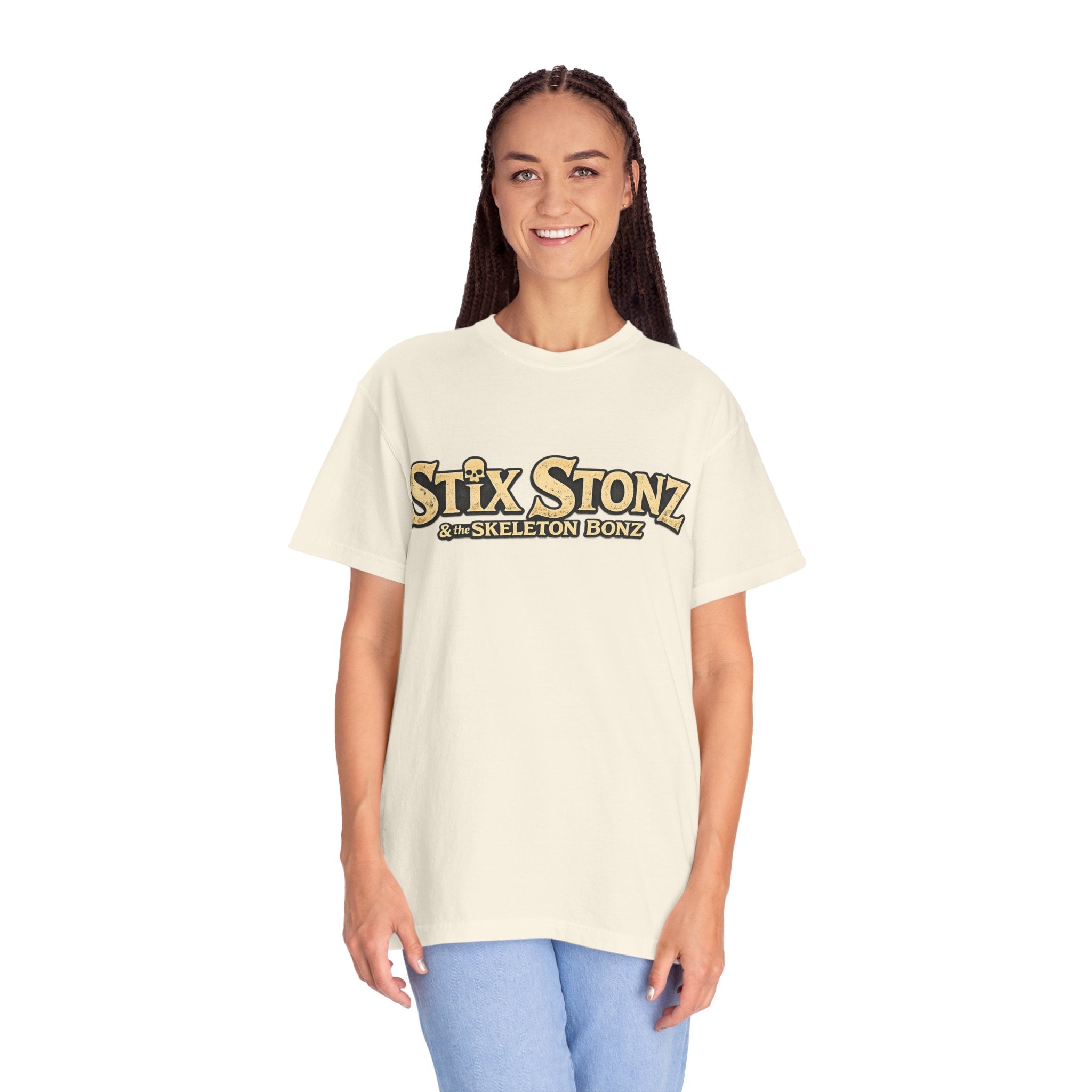 Stix Stonz & Skeleton Bonz Band Logo T-Shirt — Rockin' Party Vibe