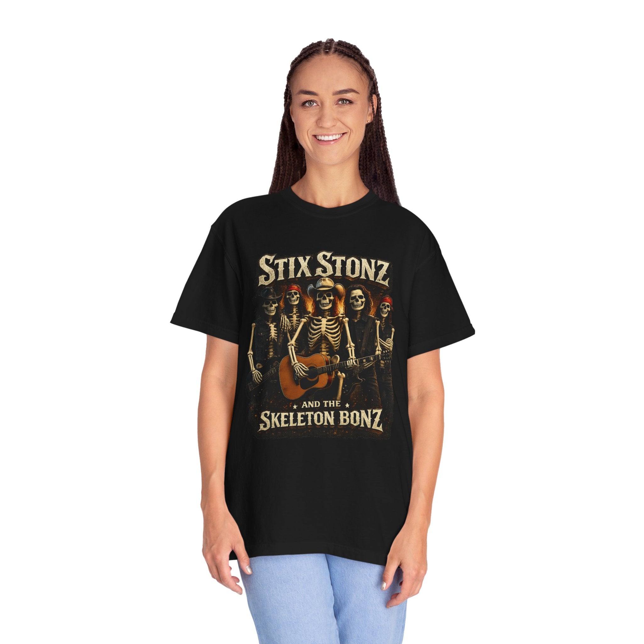Stix Stonz & Skeleton Bonz Group Photo T-Shirt