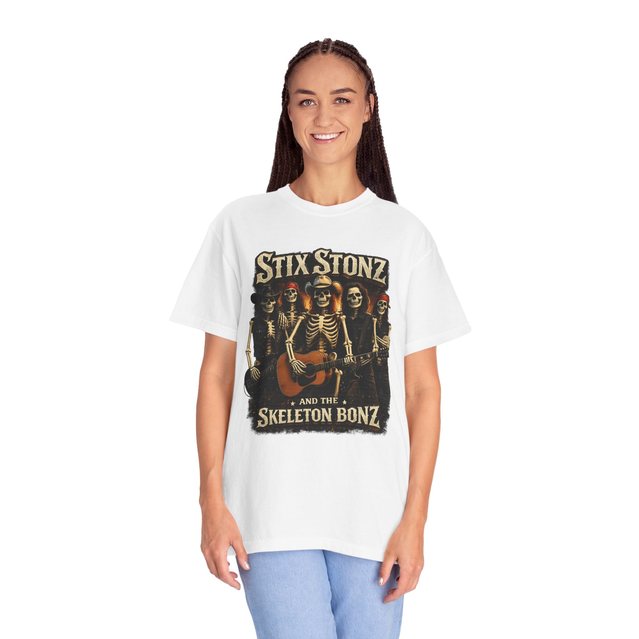 Stix Stonz & Skeleton Bonz Group Photo T-Shirt