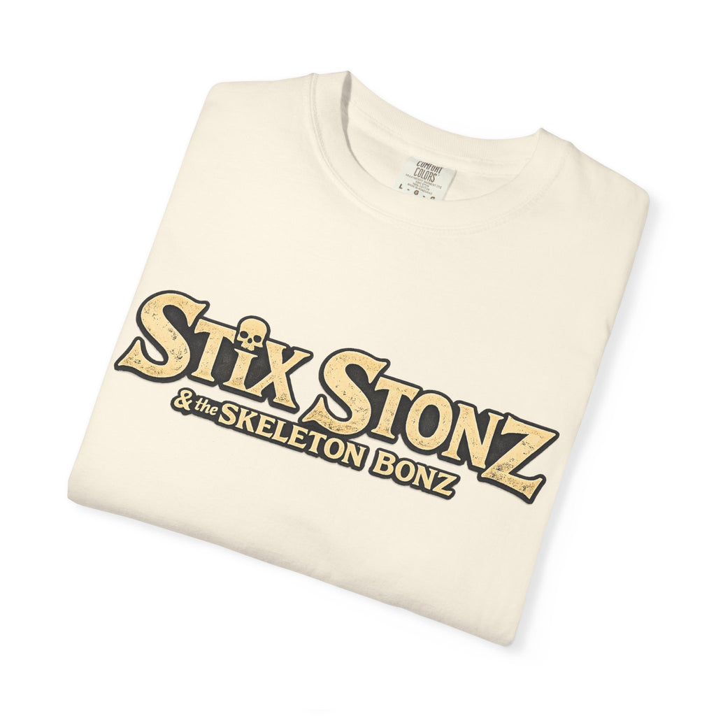 Stix Stonz & Skeleton Bonz Band Logo T-Shirt — Rockin' Party Vibe