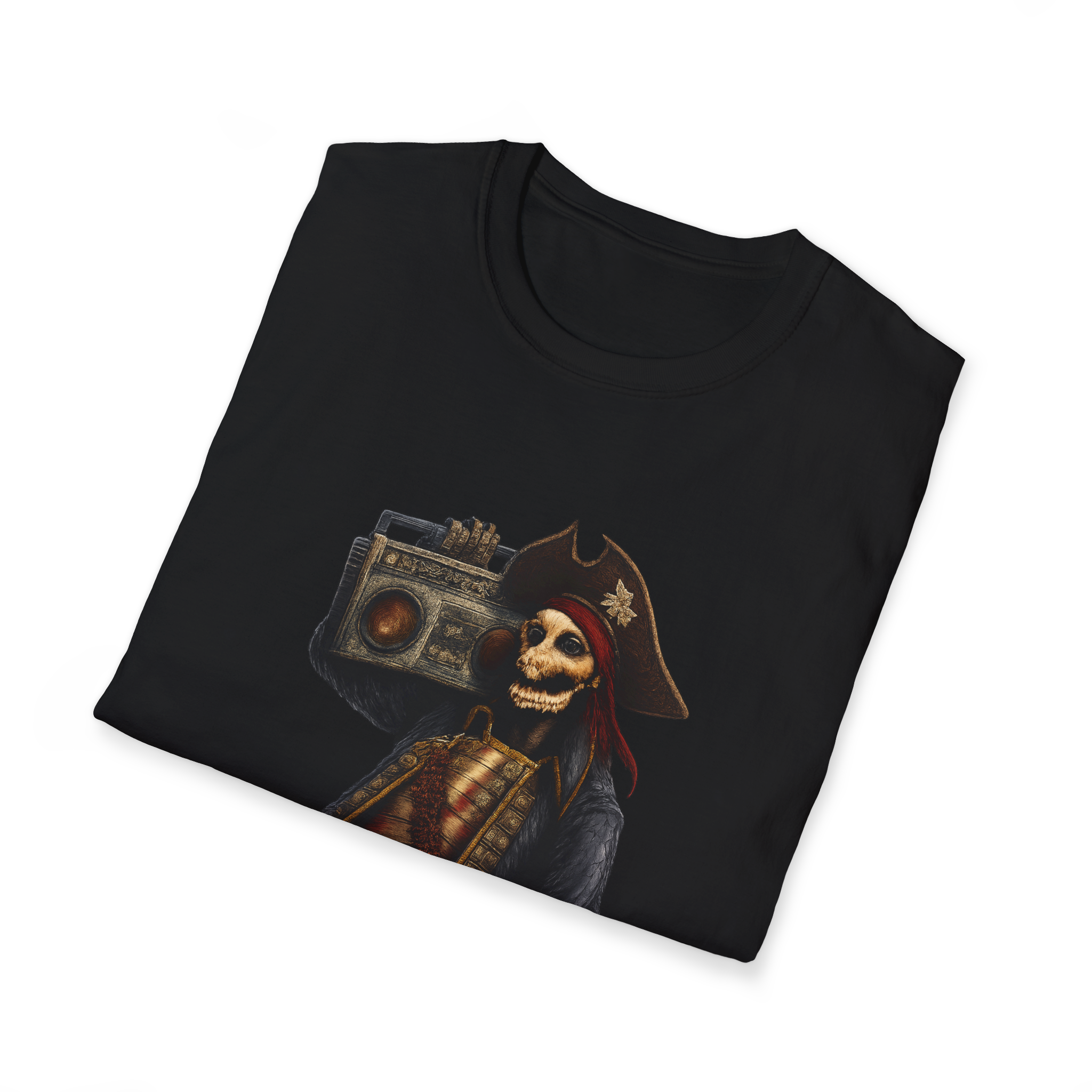 Skeleton Pirate Radio – Triple R Treasures Original T-Shirt
