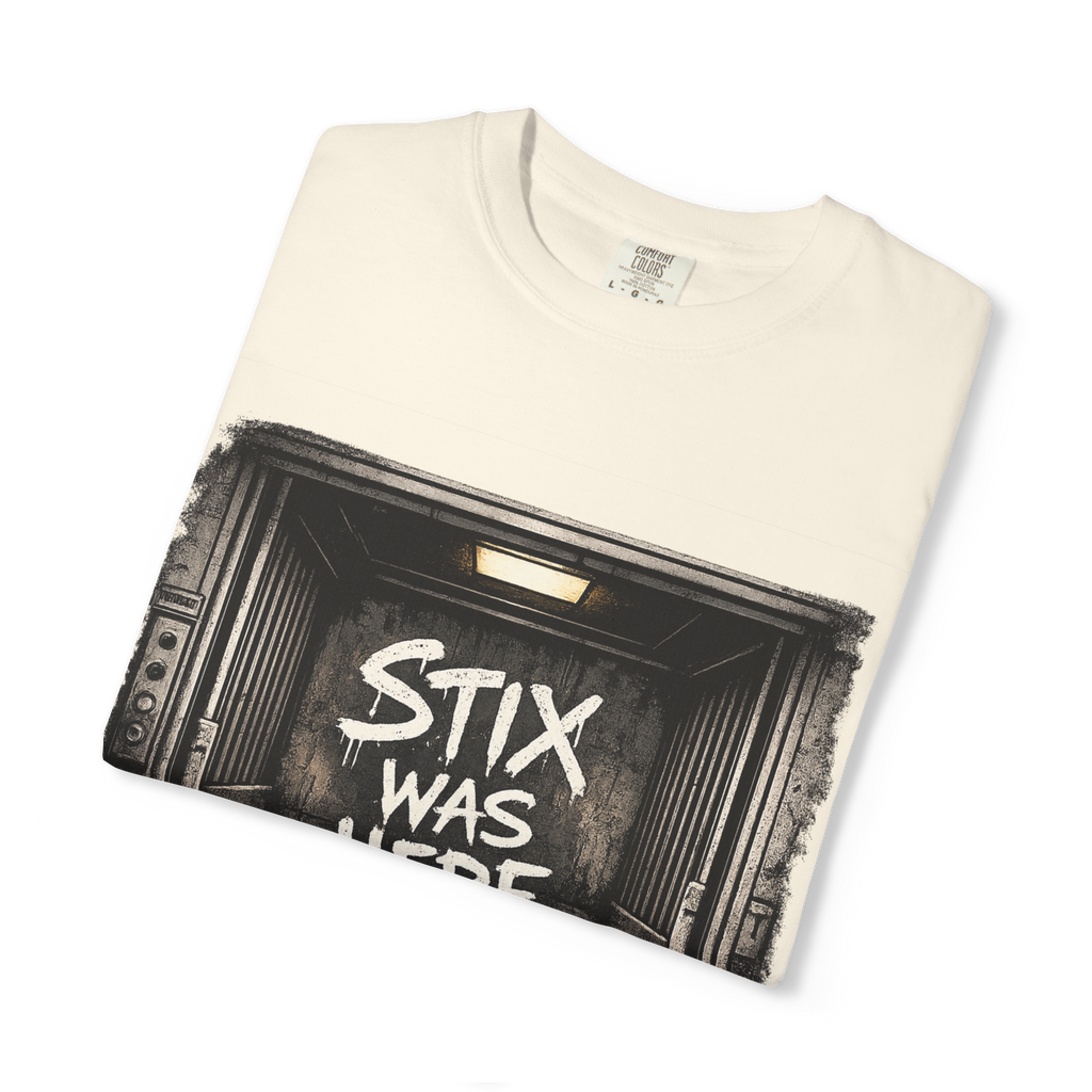 Stix Stonz 'Stix Was Here' Band Tee — Freight Elevator Graphic T-Shirt