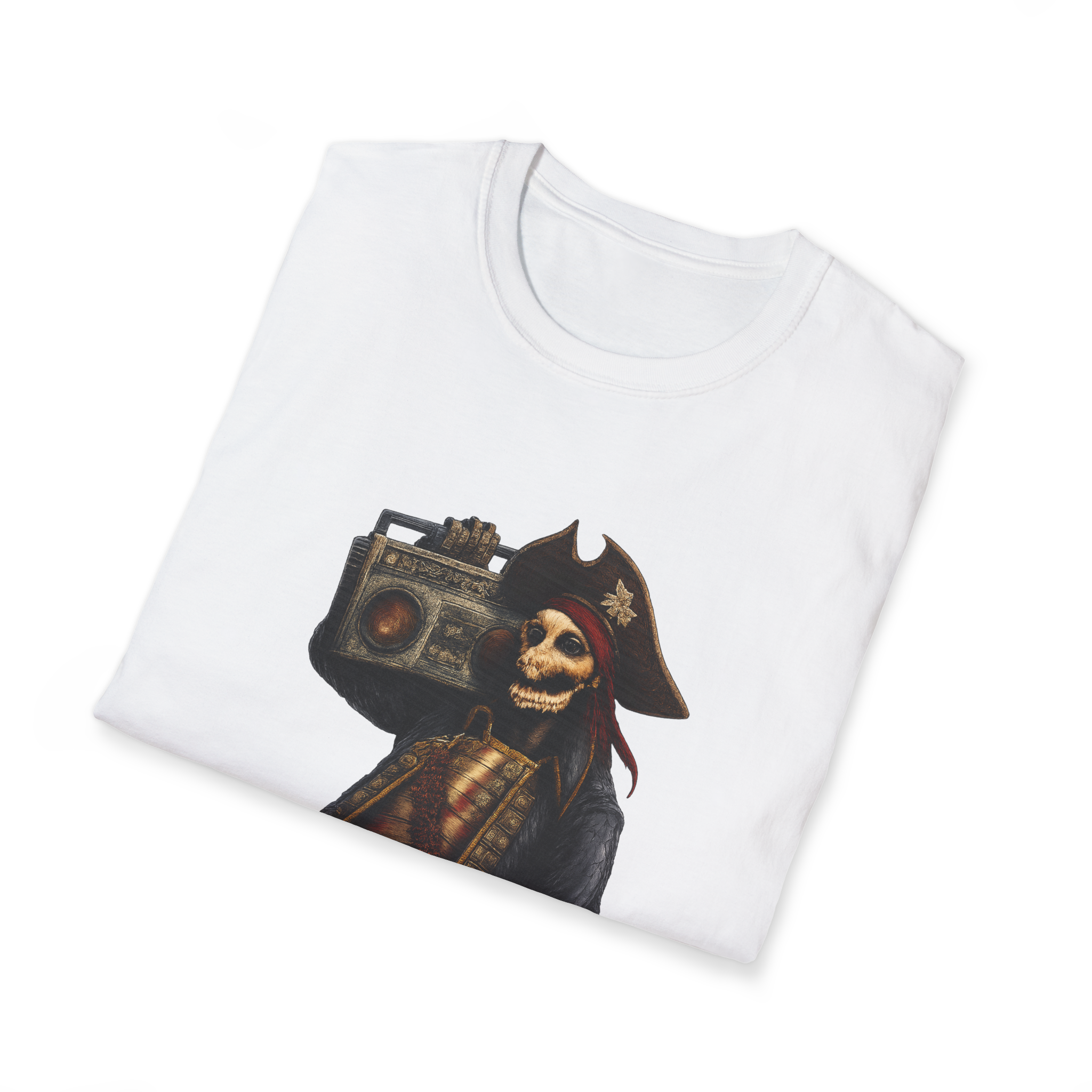 Skeleton Pirate Radio – Triple R Treasures Original T-Shirt