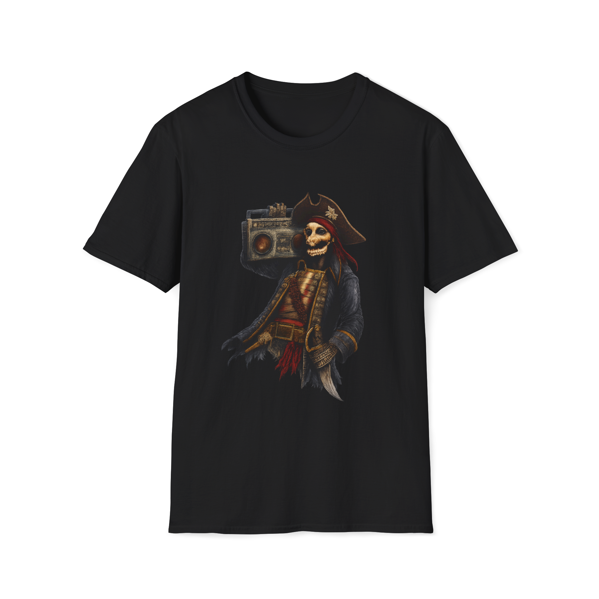 Skeleton Pirate Radio – Triple R Treasures Original T-Shirt