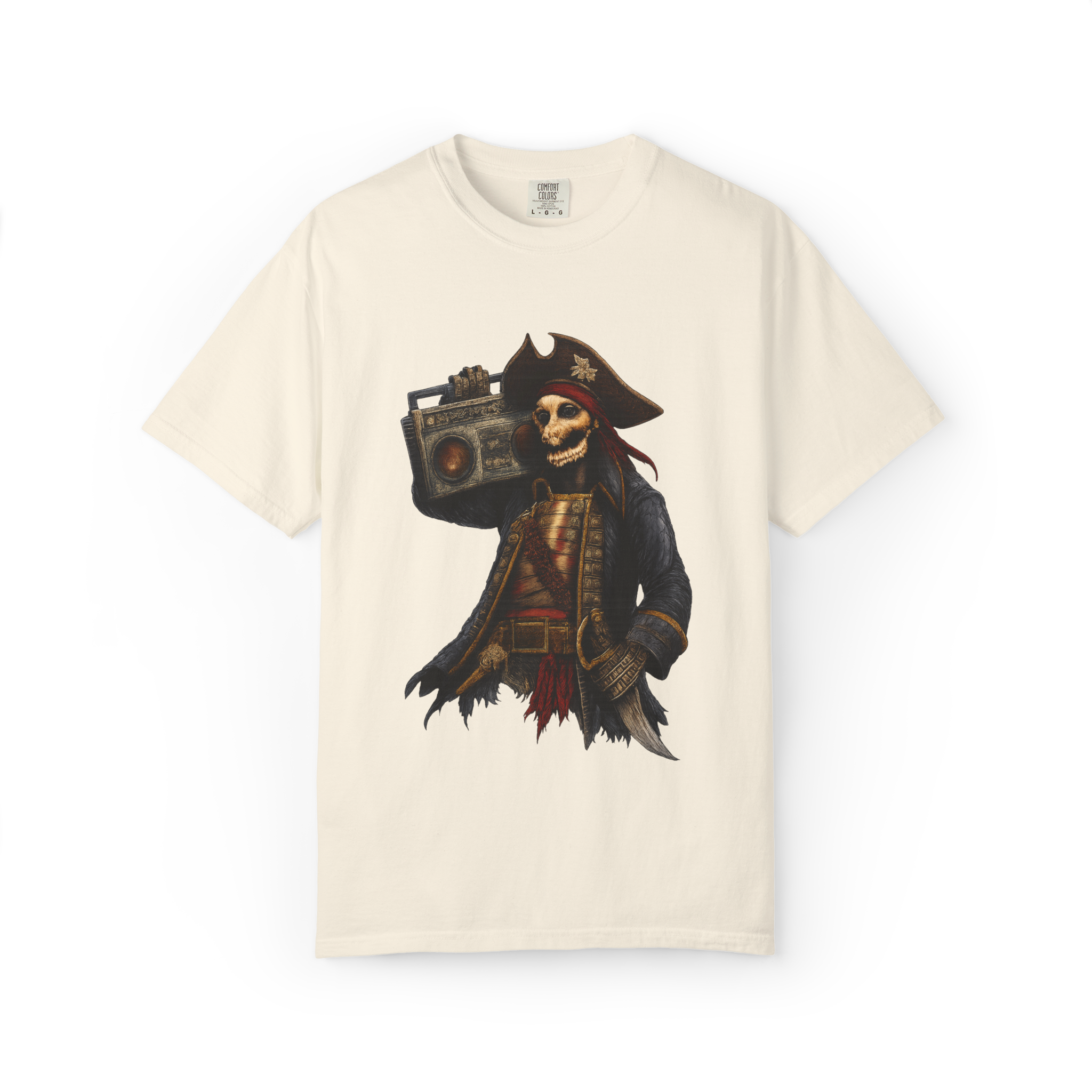Skeleton Pirate Radio – Triple R Treasures Original T-Shirt