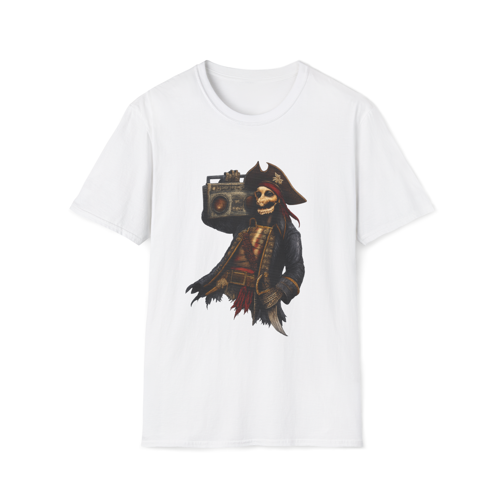 Skeleton Pirate Radio – Triple R Treasures Original T-Shirt